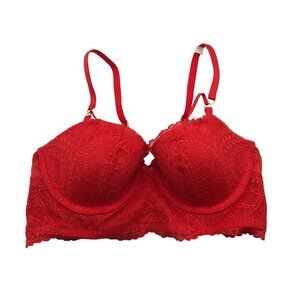 Aerie Real Power Paisley Lace Strappy Balconette Bra With Adjustable Straps 32C